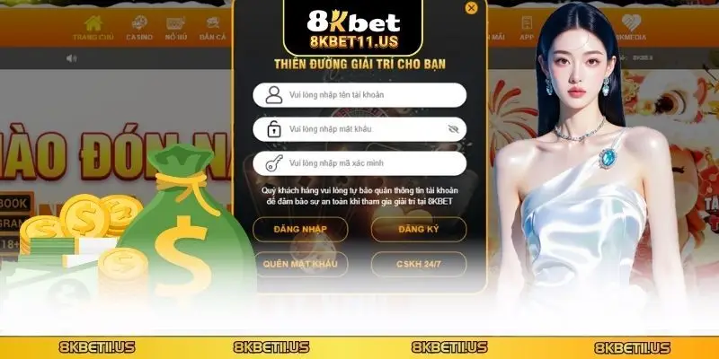 Quy trình lấy lại mật khẩu đăng nhập 8KBET